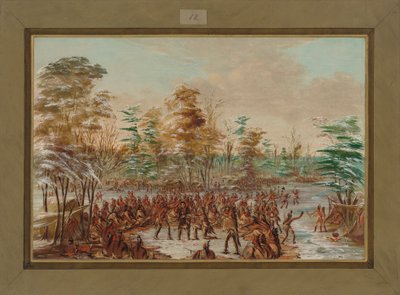 De Tonty bittet um Frieden im Irokesen-Dorf im Januar 1680, 1847-48 von George Catlin